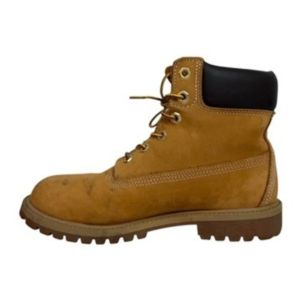 Timberland‎ 6-Inch Premium Waterproof Boots Junior 6.5 Wheat Leather Classic Lug